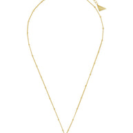 Sterling Silver Initial Necklace with Beaded Chain