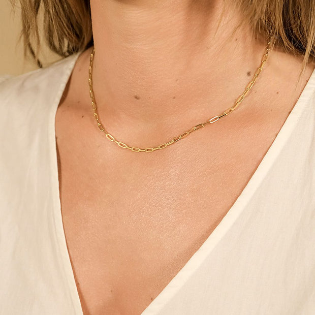 Sterling Silver Paperclip Chain Necklace
