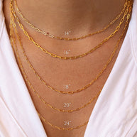 Sterling Silver Paperclip Chain Necklace