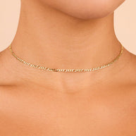 Sterling Silver Figaro Chain Necklace