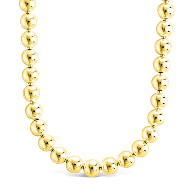 Sterling Silver Basia Dainty Beaded Chain Necklace