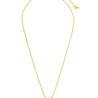 CZ Bezel Rose Petal Pendant Necklace