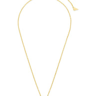 CZ Bezel Rose Petal Pendant Necklace