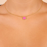 Rose Petal Pendant Necklace