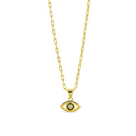 Leidy CZ & Mother of Pearl Evil Eye Pendant Necklace