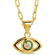 Leidy CZ & Mother of Pearl Evil Eye Pendant Necklace