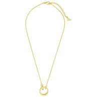 Mishel Mother of Pearl Interlocking Circles Pendant Necklace