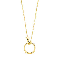Mishel Mother of Pearl Interlocking Circles Pendant Necklace