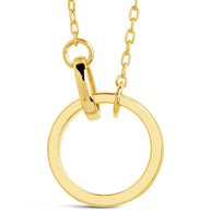 Mishel Mother of Pearl Interlocking Circles Pendant Necklace