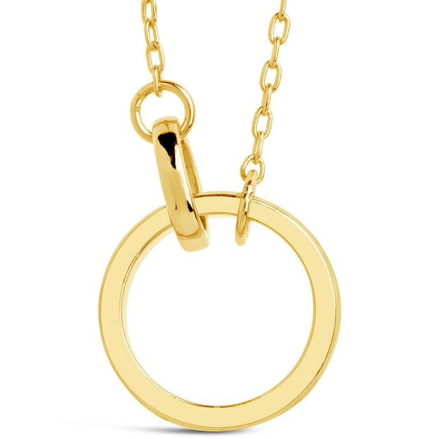 Mishel Mother of Pearl Interlocking Circles Pendant Necklace