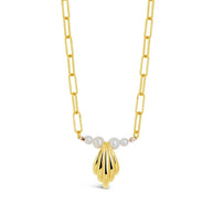 Chérie Pearl Shell Pendant Necklace