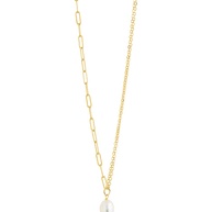 River Pearl Drop Chain Necklace
