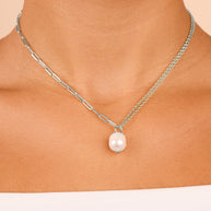 River Pearl Drop Chain Necklace