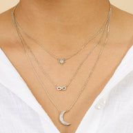 CZ Celestial Infinity Necklace