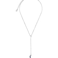 CZ Star & Moon Dangling Y Necklace