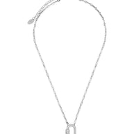 Pave CZ Carabiner Lock Necklace