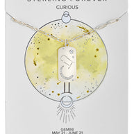 CZ Constellation Dog Tag Pendant Necklace