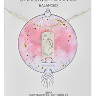 CZ Constellation Dog Tag Pendant Necklace