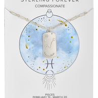 CZ Constellation Dog Tag Pendant Necklace
