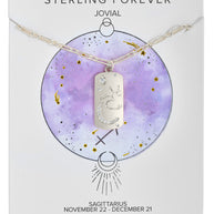CZ Constellation Dog Tag Pendant Necklace