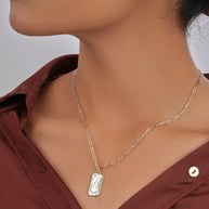 CZ Constellation Dog Tag Pendant Necklace