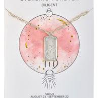 CZ Constellation Dog Tag Pendant Necklace