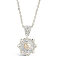 Etta CZ & Pearl Pendant Necklace