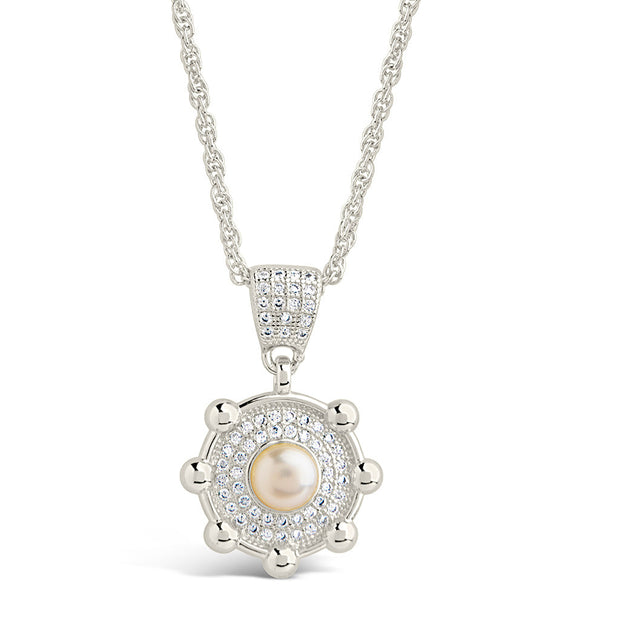 Etta CZ & Pearl Pendant Necklace
