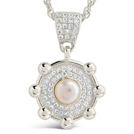 Etta CZ & Pearl Pendant Necklace