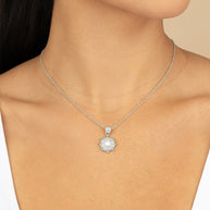 Etta CZ & Pearl Pendant Necklace