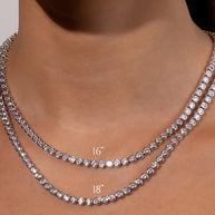 Helene Bezel CZ Tennis Necklace