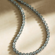 Helene Bezel CZ Tennis Necklace