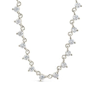 Brigid Staggered CZ Tennis Necklace