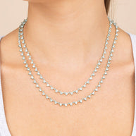 Brigid Staggered CZ Tennis Necklace