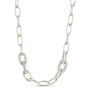 Samar CZ-Encrusted Chain Link Necklace