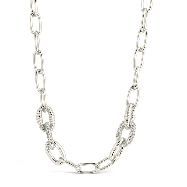 Samar CZ-Encrusted Chain Link Necklace