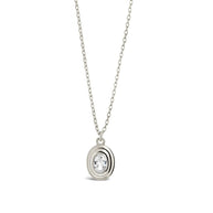 Betsy Oval CZ Pendant Necklace