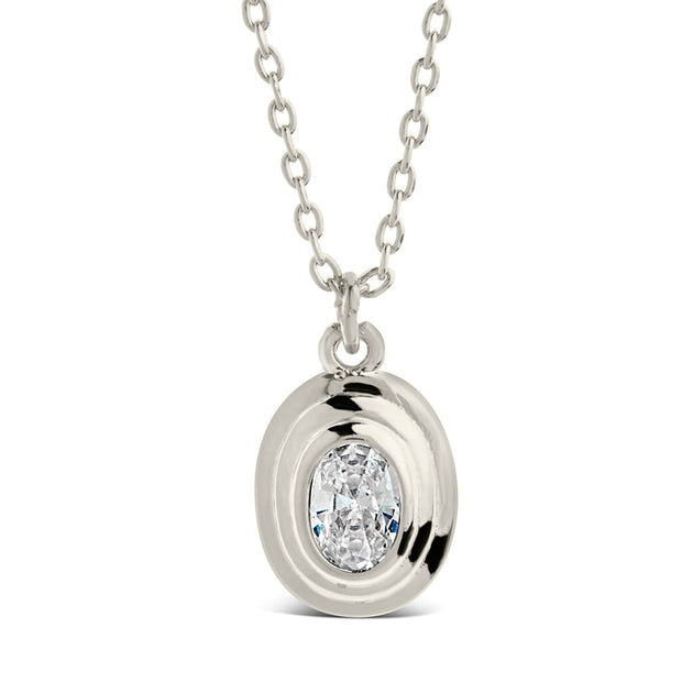 Betsy Oval CZ Pendant Necklace