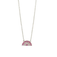 Rainbow CZ Pendant Necklace