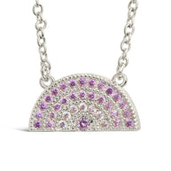 Rainbow CZ Pendant Necklace