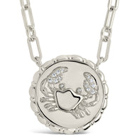 Bold CZ Zodiac Link Pendant Necklace