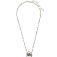 Bold CZ Zodiac Link Pendant Necklace