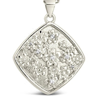 Ophelia CZ Floral Pendant Necklace