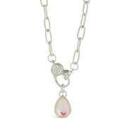 Tay Moonstone Charm & Chain Necklace