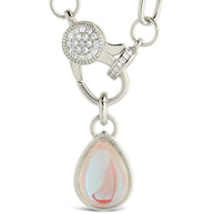 Tay Moonstone Charm & Chain Necklace