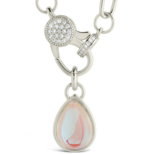 Tay Moonstone Charm & Chain Necklace