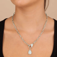 Tay Moonstone Charm & Chain Necklace