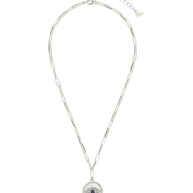 CZ & Mother of Pearl Evil Eye Pendant Necklace