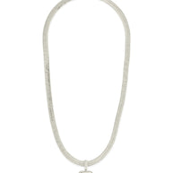 Calder CZ & Herringbone Pendant Necklace