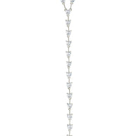 Tasha CZ Stationed Heart Lariat Necklace